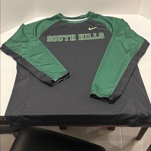 Nike Men's Long Sleeve Shirt in Green and Black